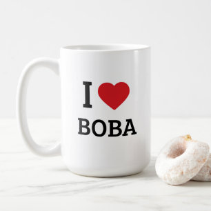I Heart Boba - Minimalist Bubble Tea Lovers Gift Coffee Mug