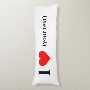 I HEART! Body Pillow - Cotton - 20" x 54"
