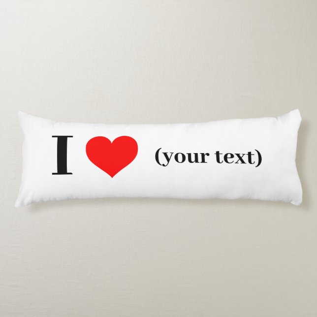 I HEART! Body Pillow - Long 20" x 54"  (Front)