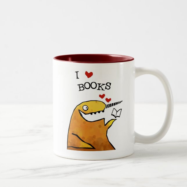 I heart Books - narwhal coffee mug (Right)