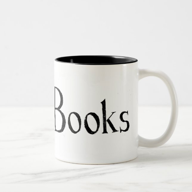 I Heart Books Two-Tone Coffee Mug (Right)