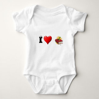 I heart Bookworms Baby Bodysuit