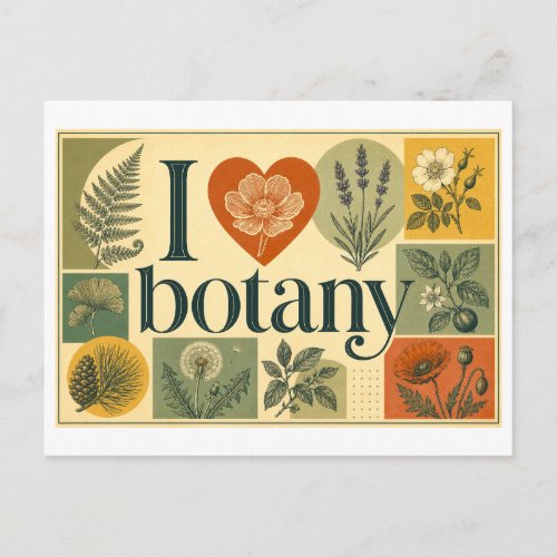 "I [Heart] Botany" Postcard