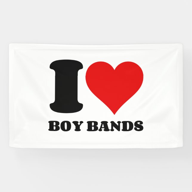 I HEART BOY BANDS BANNER (Horizontal)