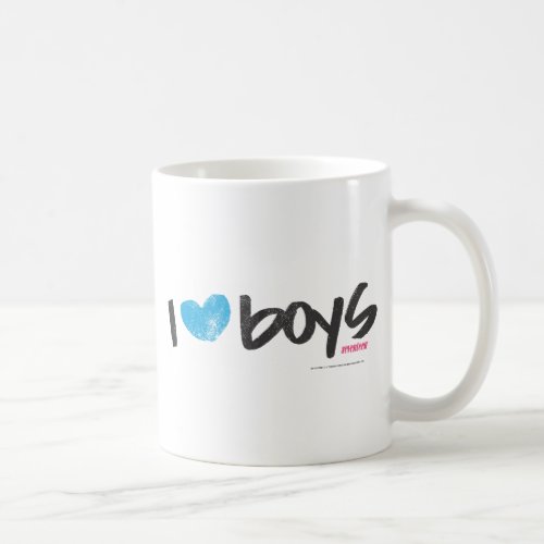 I Heart Boys Aqua Coffee Mug