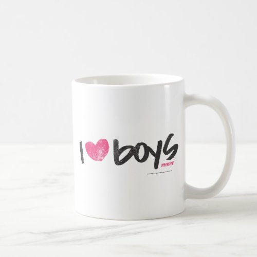 I Heart Boys Magenta Coffee Mug