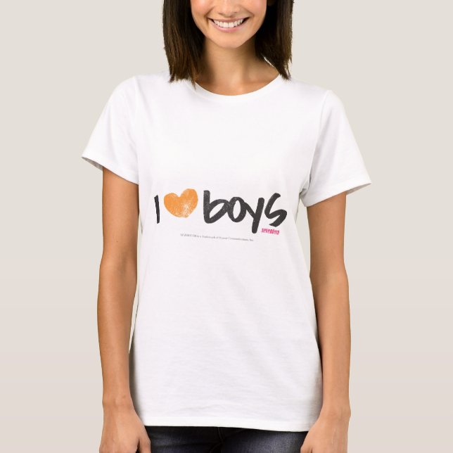 I Heart Boys Orange T-Shirt (Front)
