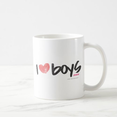 I Heart Boys Pink Coffee Mug