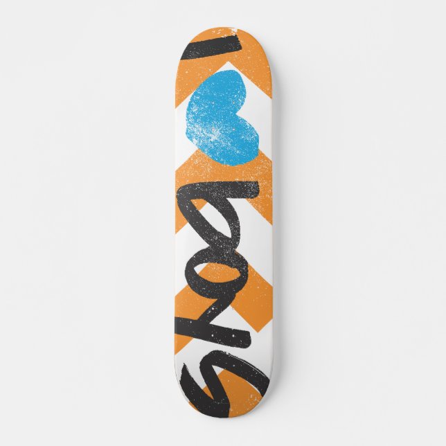 I Heart Boys Skateboard Deck (Front)