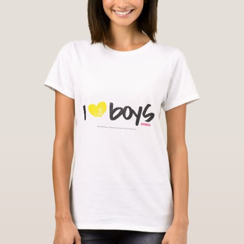 I Heart Boys Yellow T_Shirt