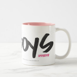 I Heart Boys Yellow Two-Tone Coffee Mug