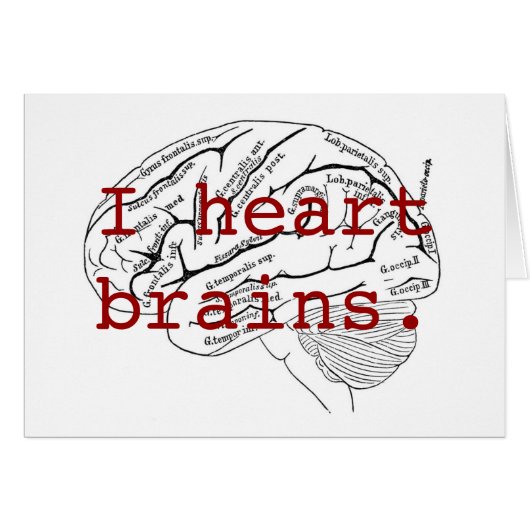 I heart brains. cards (Front Horizontal)