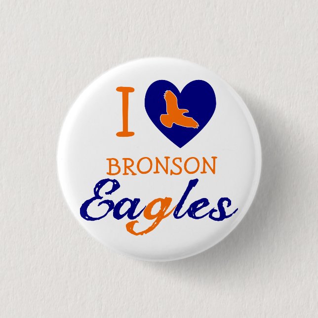 I Heart Bronson Eagles Button (Front)