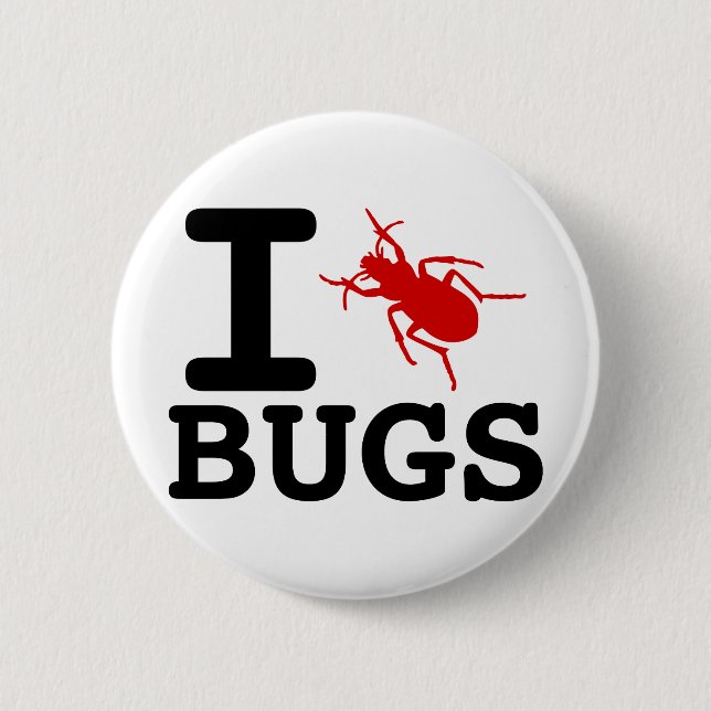 I heart Bugs Button (Front)