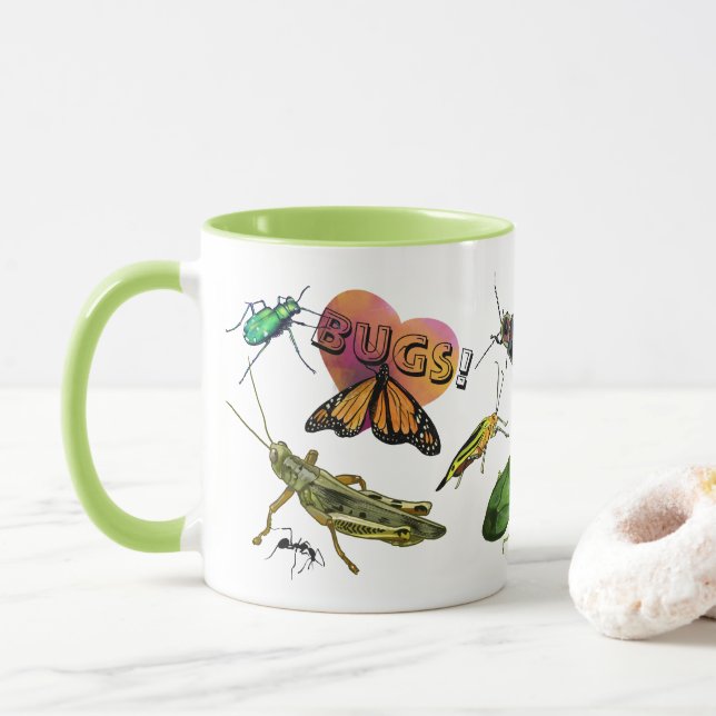 I Heart Bugs! Insects Mug (With Donut)