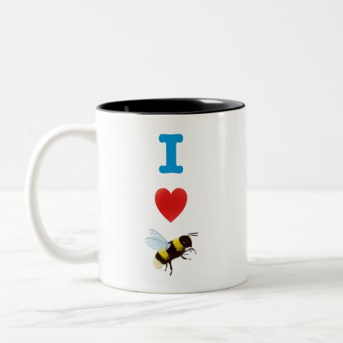 I Heart Bumble Bees Two_Tone Coffee Mug