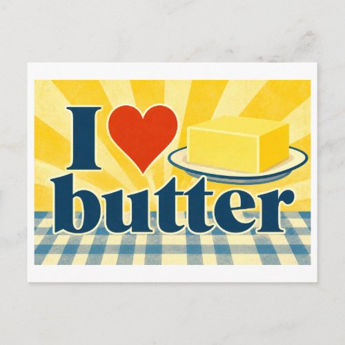 "I [Heart] Butter" Postcard