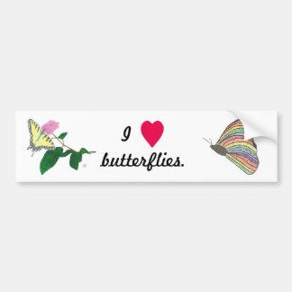 I heart butterflies, bumper stickers