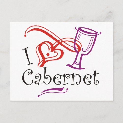 I Heart Cabernet Postcard