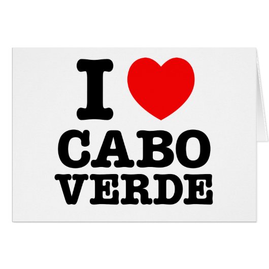 I Heart Cabo Verde Cards (Front Horizontal)