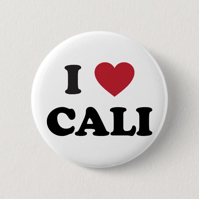 I Heart Cali Colombia Pinback Button (Front)