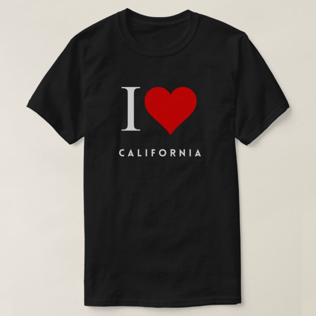 I Heart California blk Mens T-Shirt (Design Front)