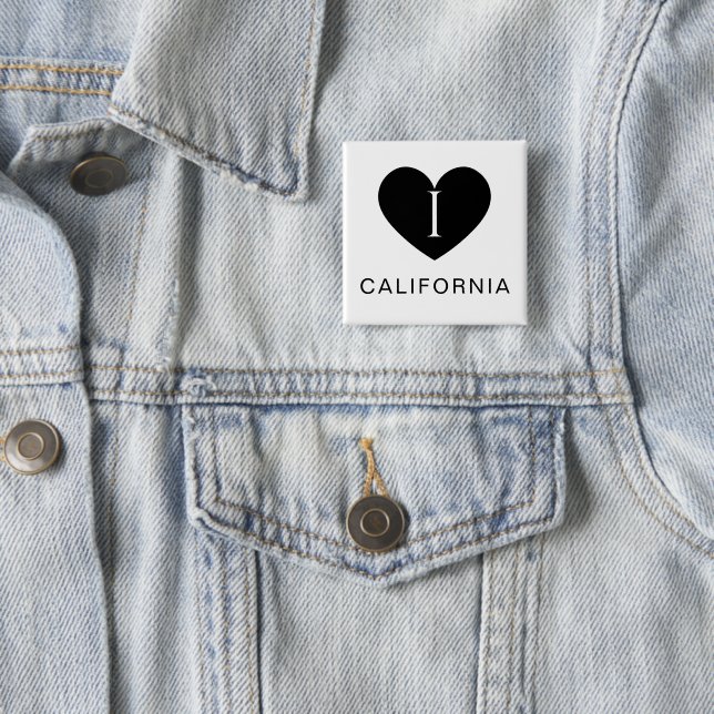 I Heart California Classic Button for All Outfits (In Situ)