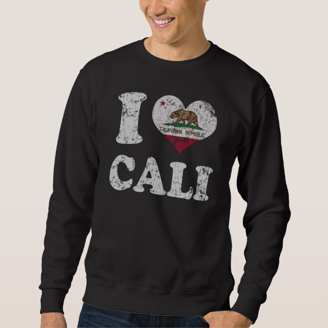 I heart California Flag Cali Sweatshirt (Front)