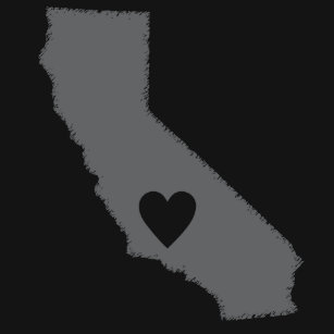 I Heart California Grunge Look Outline State Love T Shirt I Heart California Grunge Look Outline State Love T Shirt