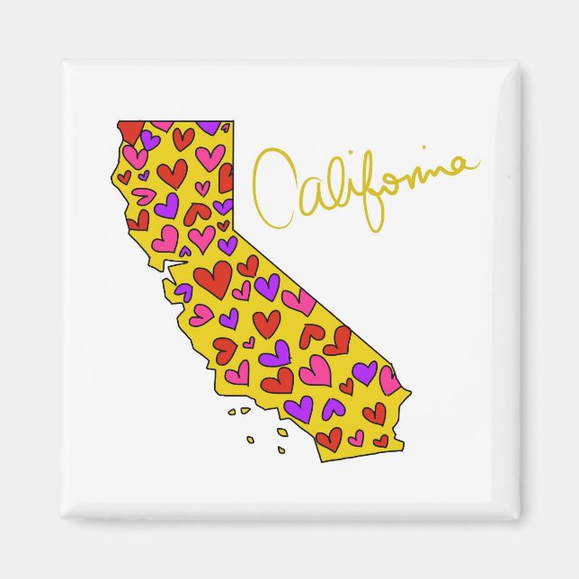 I Heart California State Magnet (Front)