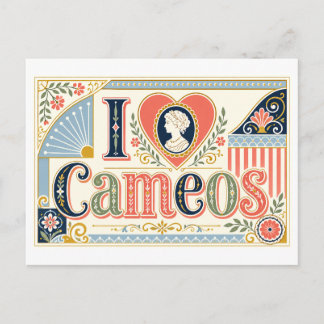 "I [Heart] Cameos" Postcard