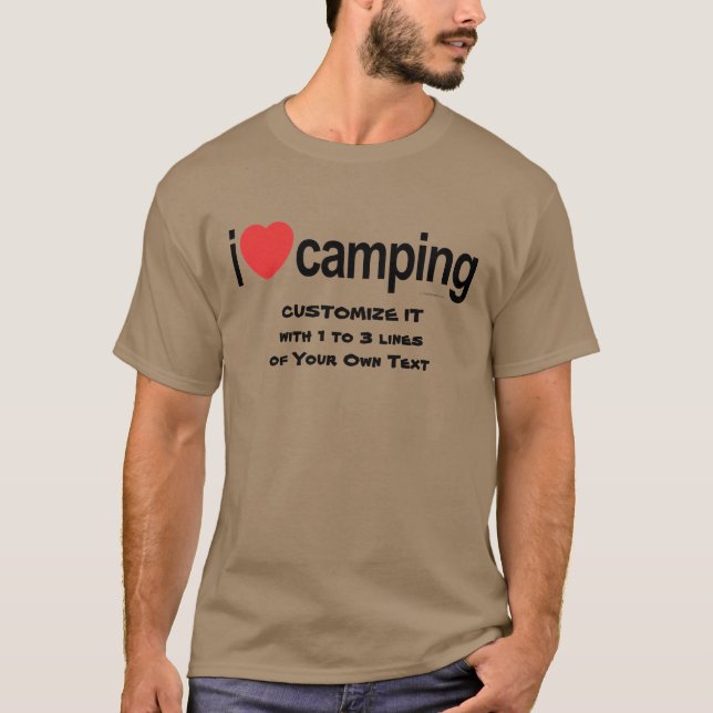 I Heart Camping Camp Love T-Shirt (Front)