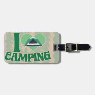 I Heart Camping Fun Tent Cartoon Art