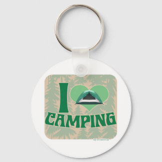 I Heart Camping Keychain