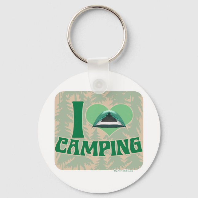 I Heart Camping Keychain (Front)