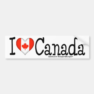 I HEART CANADA BUMPER STICKER