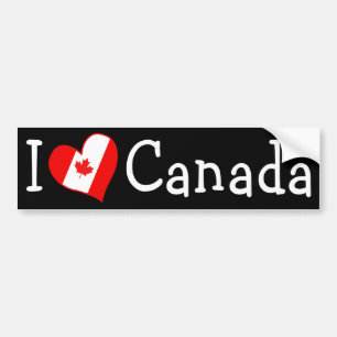 I Heart Canada Bumper Sticker