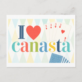 "I [Heart] Canasta" Postcard