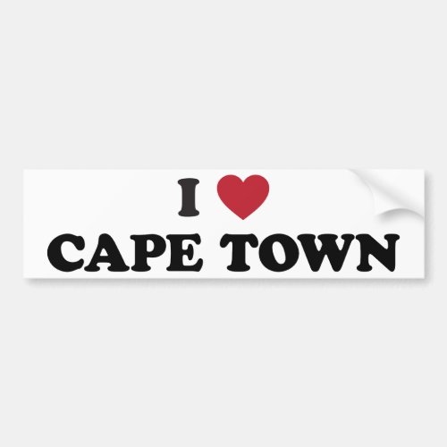 i Heart Cape Town South Africa Bumper Sticker