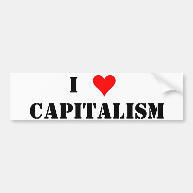 I(heart)Capitalism Bumper Sticker (Front)