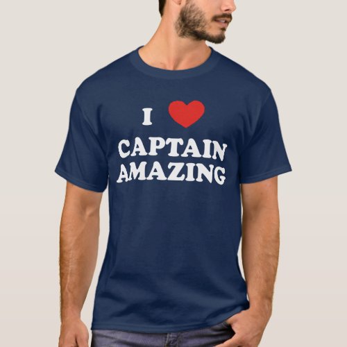 I heart Captain Amazing Dark Tshirt