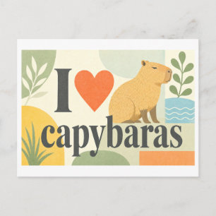 "I [Heart] Capybaras" Postcard