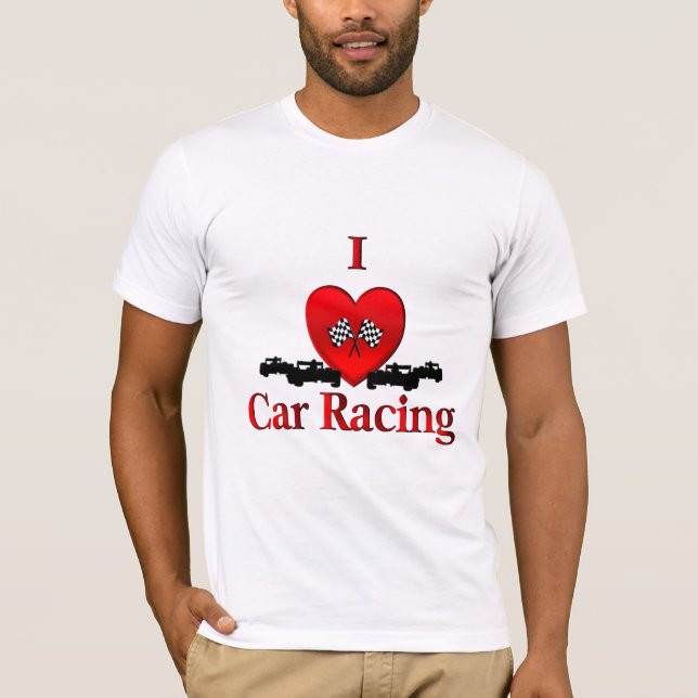 I Heart Car Racing T-Shirt (Front)