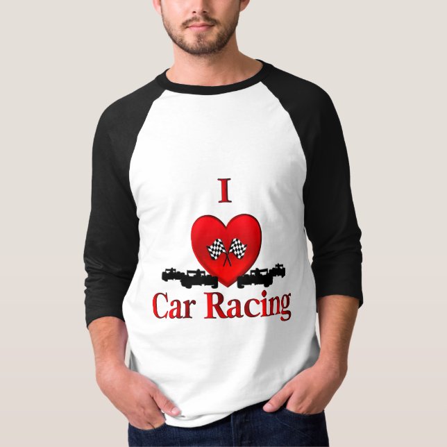 I Heart Car Racing T-Shirt (Front)