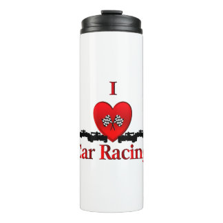 I Heart Car Racing Thermal Tumbler
