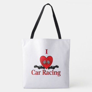 I Heart Car Racing Tote Bag