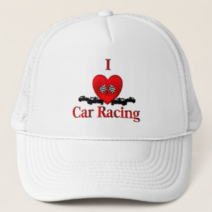 I Heart Car Racing Trucker Cap