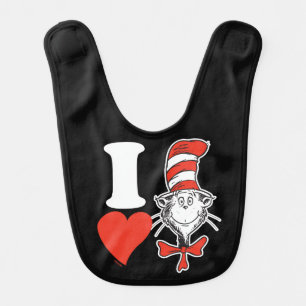 I Heart Cat in the Hat Baby Bib