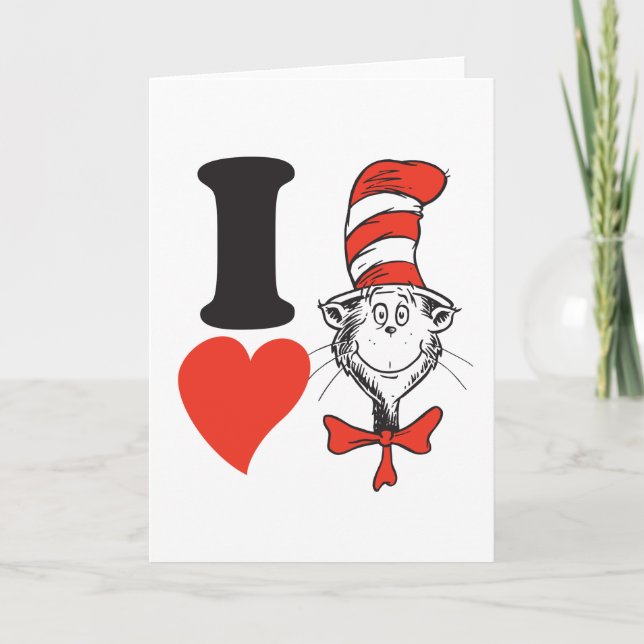I Heart Cat in the Hat Holiday Card (Front)