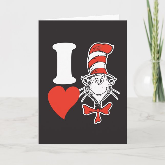 I Heart Cat in the Hat Holiday Card (Front)